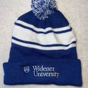 Widener University Blue and White Knit Beanie